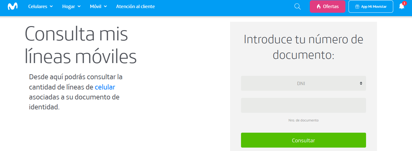 Imagen Movistar consulta de líneas